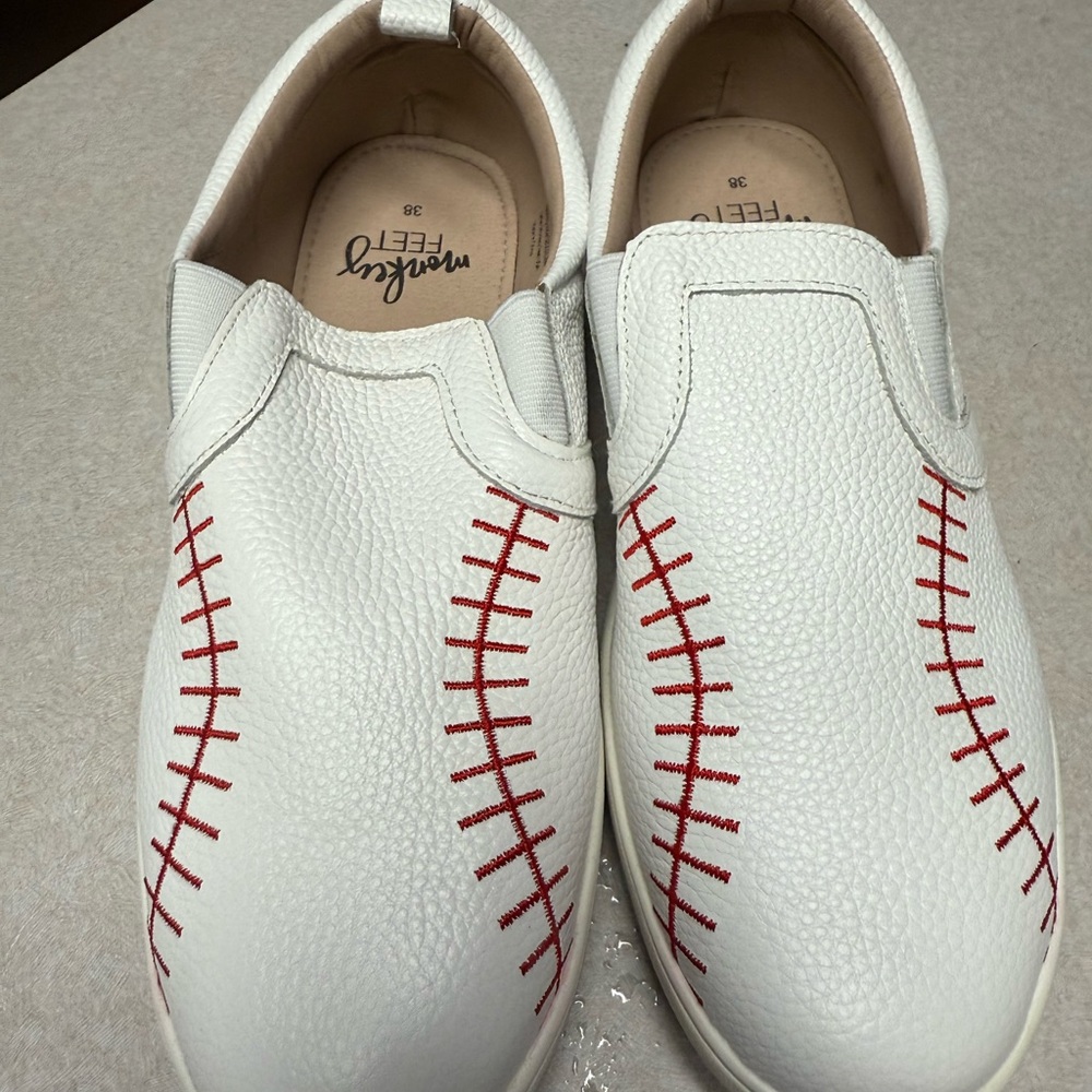 Monkey Feet White Slip-On Shoes